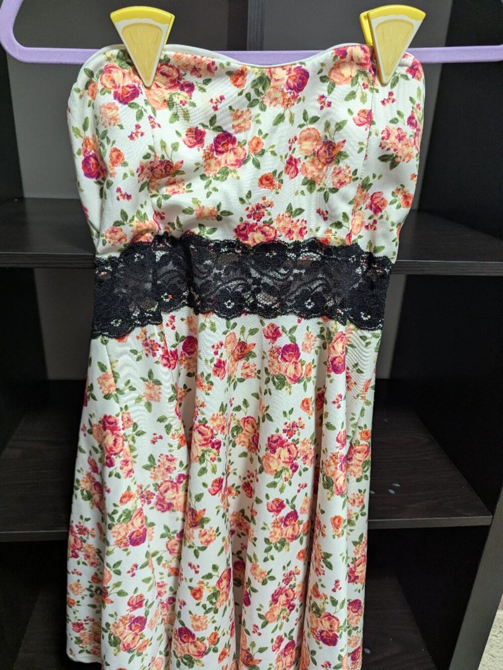 Wild Daisy Floral Strapless Mini Dress size XL